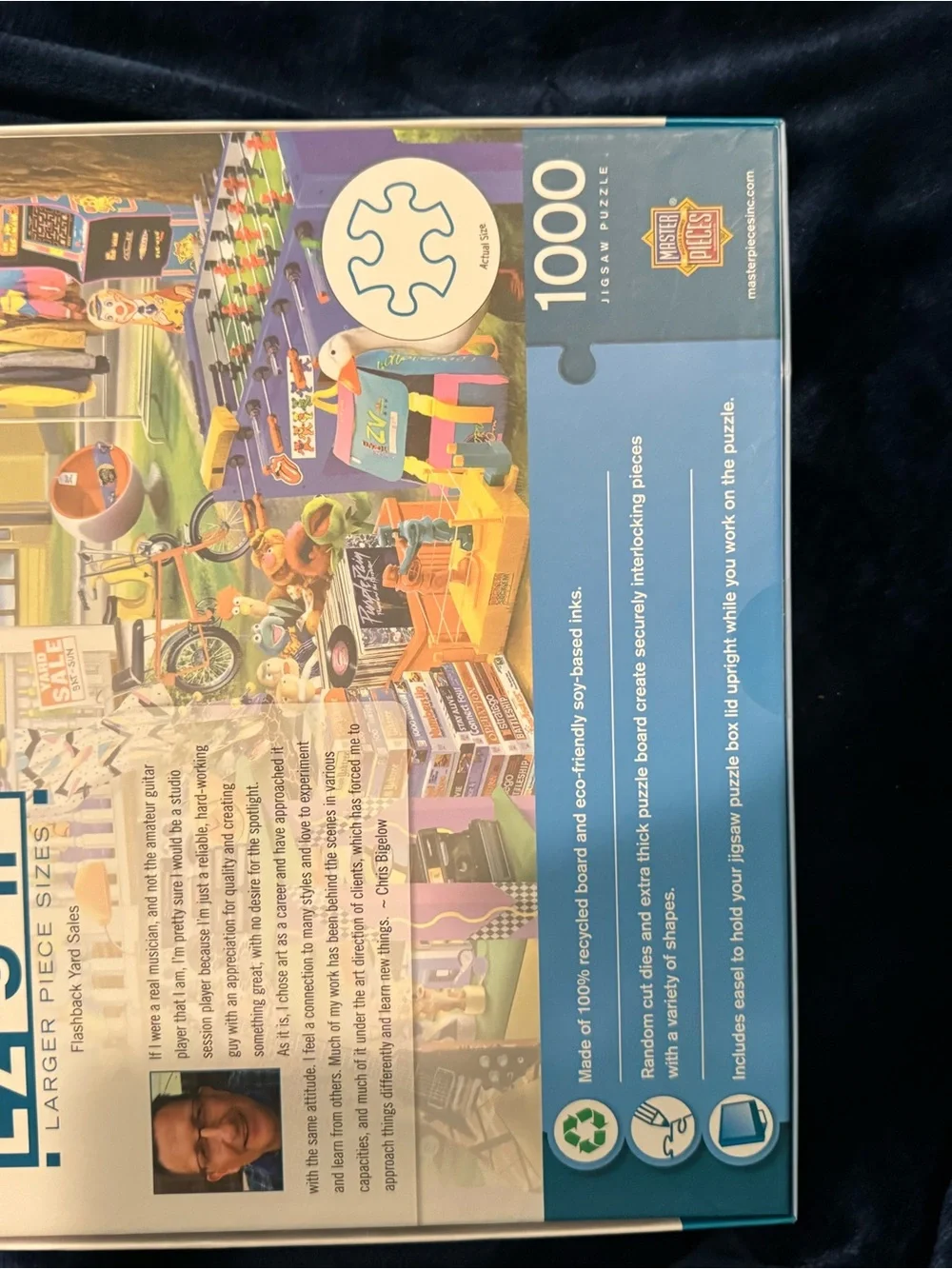 EZ Grip 1000-Piece Jigsaw Puzzle - Colorful Yard Sale Scene brand new
